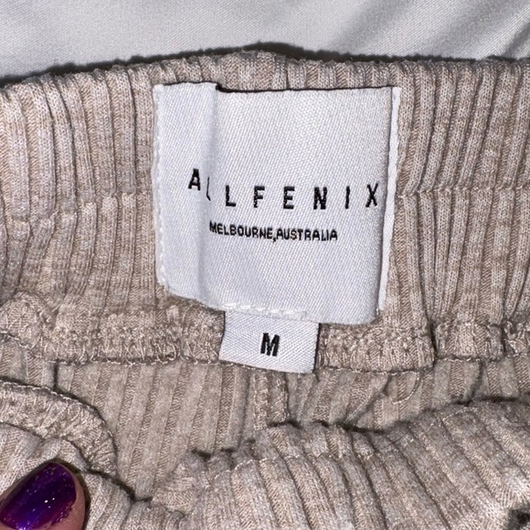 Anthropologie Allfenix Australia Ribbed Joggers Tan Size Medium 27 inch - Picture 4 of 9